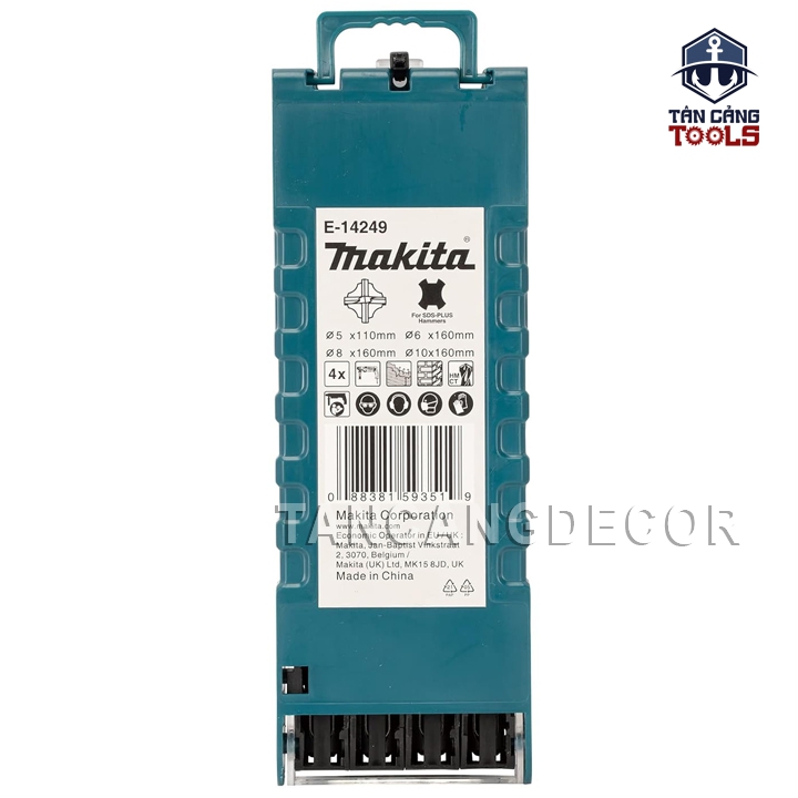 Bộ Mũi Khoan Bê Tông SDS 4 Chi Tiết Makita E-14249 - Ảnh 3