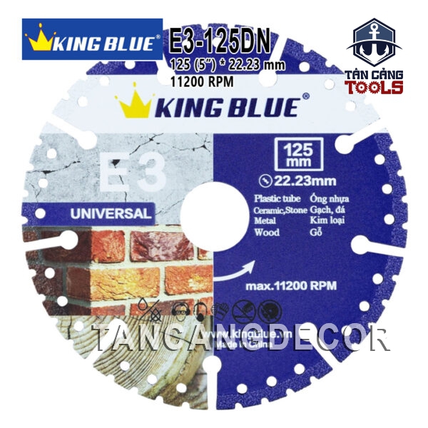 Lưỡi Cắt Đa Năng 125 mm KingBlue E3-125DN