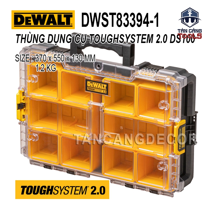 Hộp Đựng Dụng Cụ DeWalt DWST83394-1 ToughSystem 2.0 Chuẩn IP65