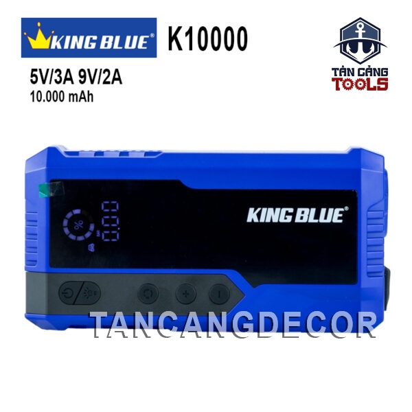 Máy Bơm Hơi Và Kích Bình Đa Năng Dùng Pin Kingblue K10000