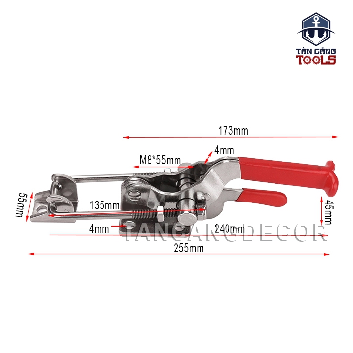 Sập kéo nhanh Inox 304 size lớn 25cm GH - 40341 - Ảnh 2