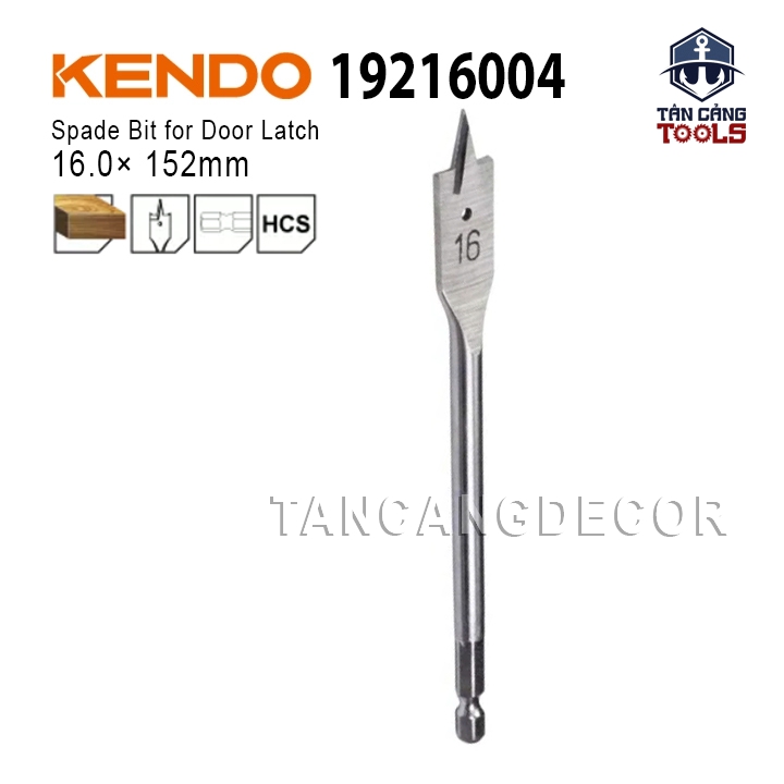 Mũi Khoét Đuôi Cá Lục Giác 16 x 152 mm Kendo 19216004