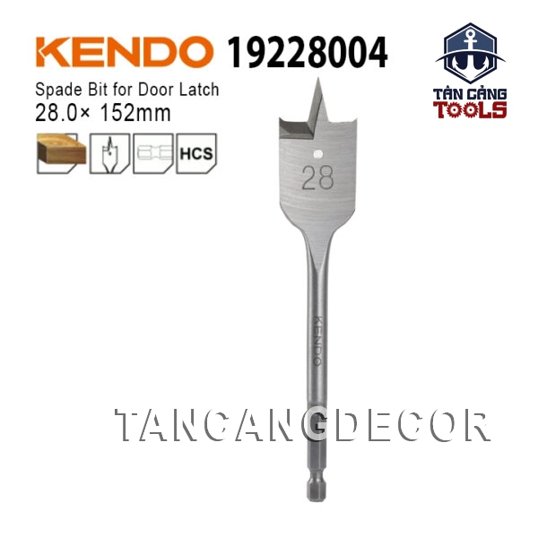 Mũi Khoét Đuôi Cá Lục Giác 28 x 152 mm Kendo 19228004