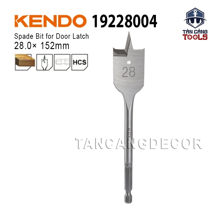Mũi Khoét Đuôi Cá Lục Giác 28 x 152 mm Kendo 19228004
