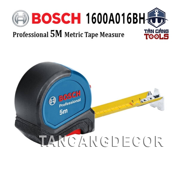 Thước Cuộn Thép 5 M Bosch 1600A016BH Có Trang Bị Tự Hãm Và Nam Châm