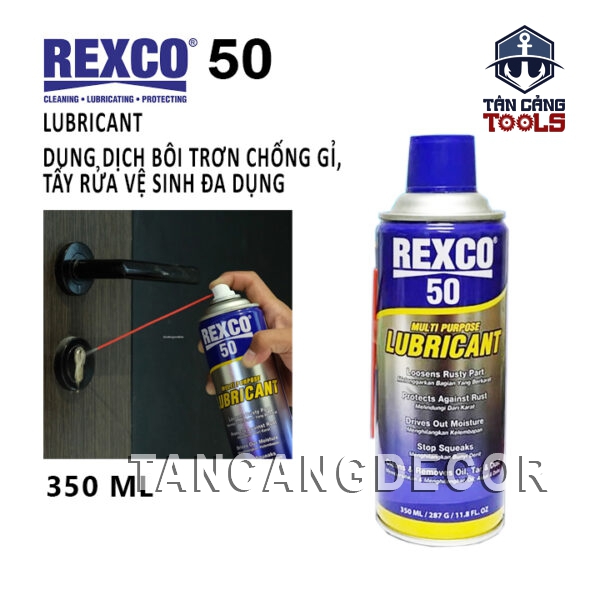 Bình Xịt Chống Rỉ Rét Và Bôi Trơn Đa Năng 350ML Rexco 50 Lubricant