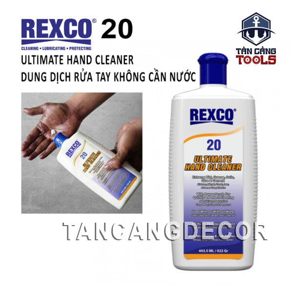 Dung Dịch Rửa Tay Dầu Nhớt 443 ML Rexco 20 ULTIMATE HAND CLEANER