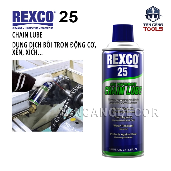 Chai Dung Dịch Bôi Trơn Xích Hiệu Suất Cao 350ML Rexco 25 CHAIN LUBE