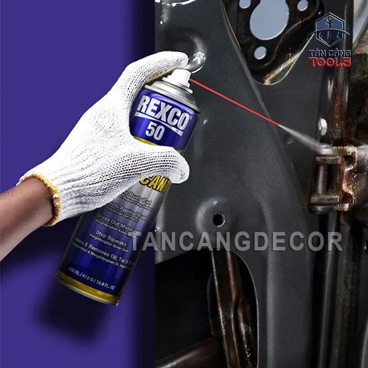 Bình Xịt Chống Rỉ Rét Và Bôi Trơn Đa Năng 350ML Rexco 50 Lubricant - Ảnh 2