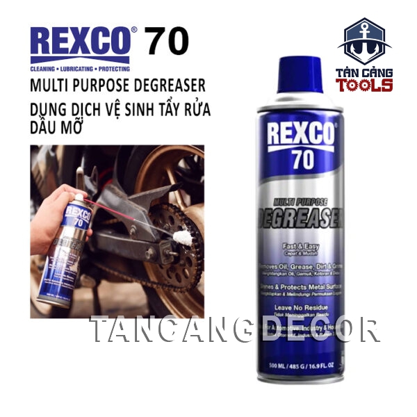 Chai Dung Dịch Tẩy Rửa Dầu Mỡ Đa Năng 500ML Rexco 70 MULTI PURPOSE DEGREASER