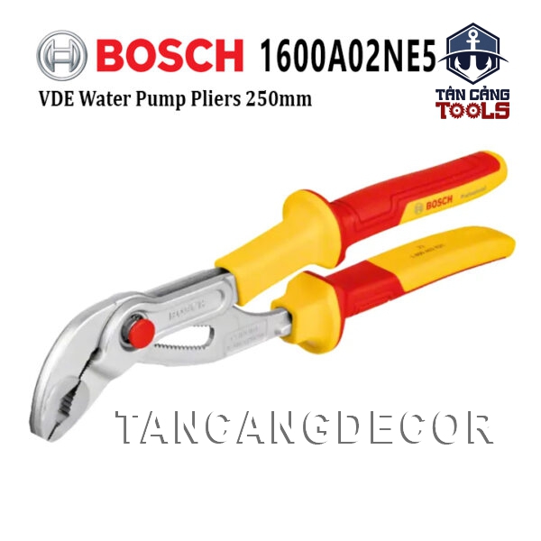 Kìm Mỏ Quạ Cách Điện 1000V 250 mm Bosch 1600A02NE5