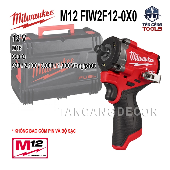 Máy Siết Bu Lông Dùng Pin 1/2 Inches STUBBY Gen 2 Milwaukee M12 FIW2F12-0C ( Thân Máy )