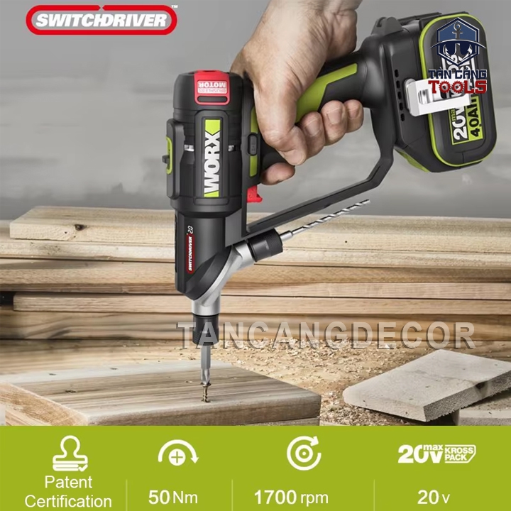 Máy Khoan Pin Đa Năng 2 Trong 1 20V Worx WU177 ( Thân Máy ) - Ảnh 6