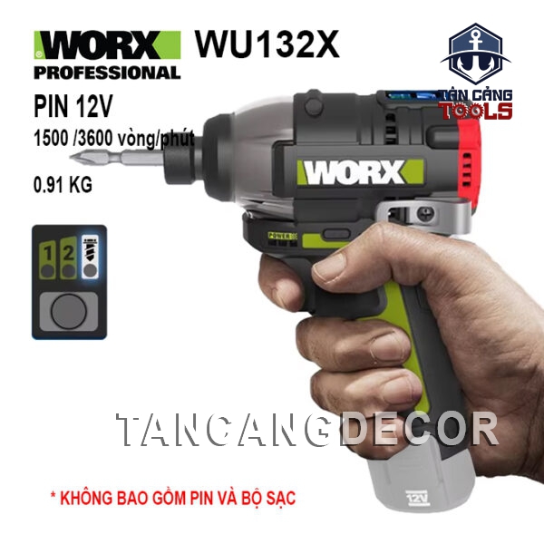 Máy Vặn Vít Động Lực Dùng Pin 12V Worx WU132X