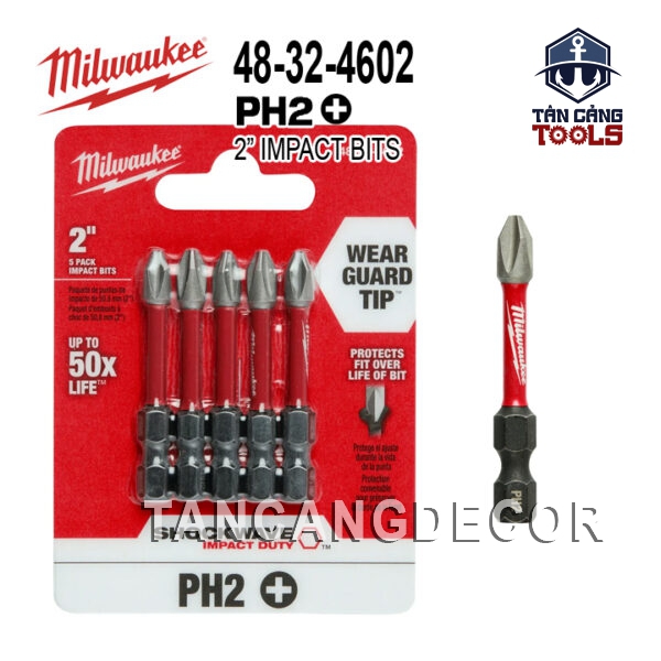 Mũi Bắt Vít Milwaukee PH2 51 mm 48 - 32 - 4602 ( 1 Cái )