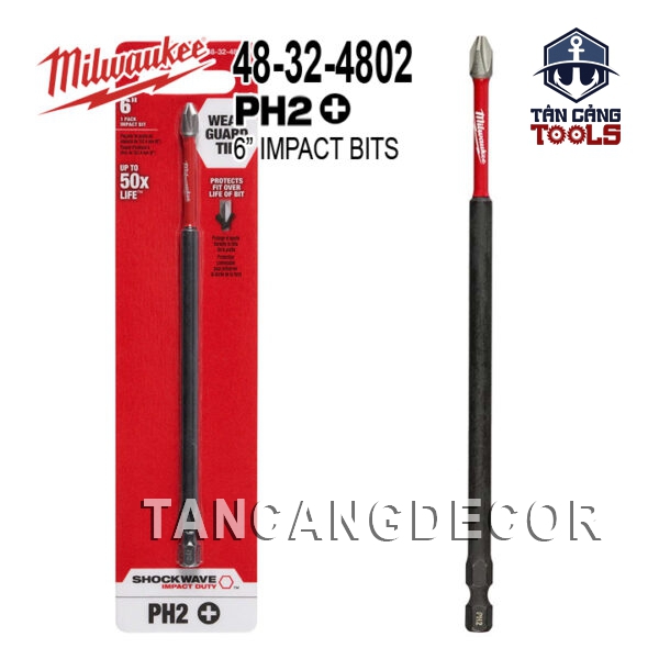 Mũi Bắt Vít Milwaukee PH2 150 mm 48 - 32 - 4802 ( 1 Cái )
