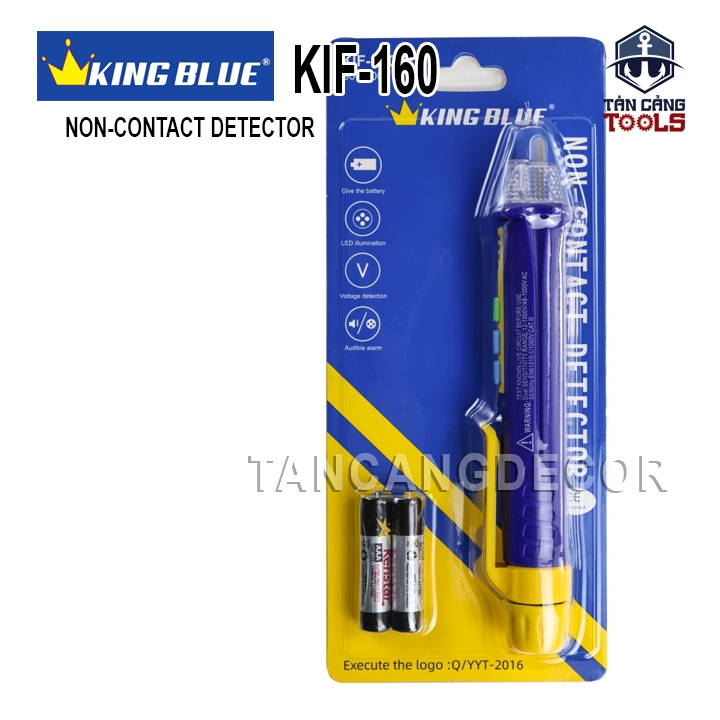Bút Thử Điện Không Chạm Điện Tử 12V Đến 1000V Kingblue KIF160 ( Phân Biệt Dây Nóng, Dây Nguội )
