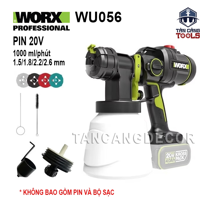 Máy Phun Sơn Dùng Pin 20V Worx WU056 ( Thân Máy )