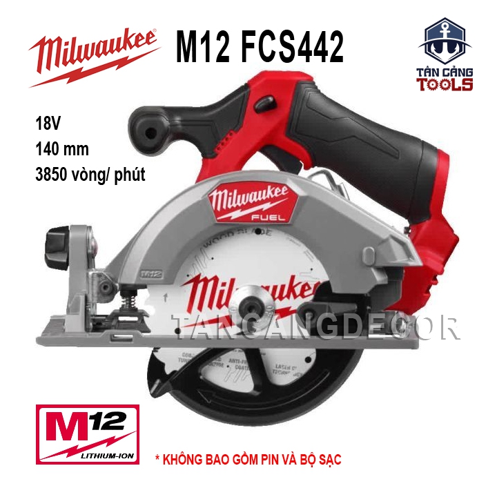 Máy Cưa Đĩa Dùng Pin 140 mm Milwaukee M12 FCS442 ( Thân Máy )