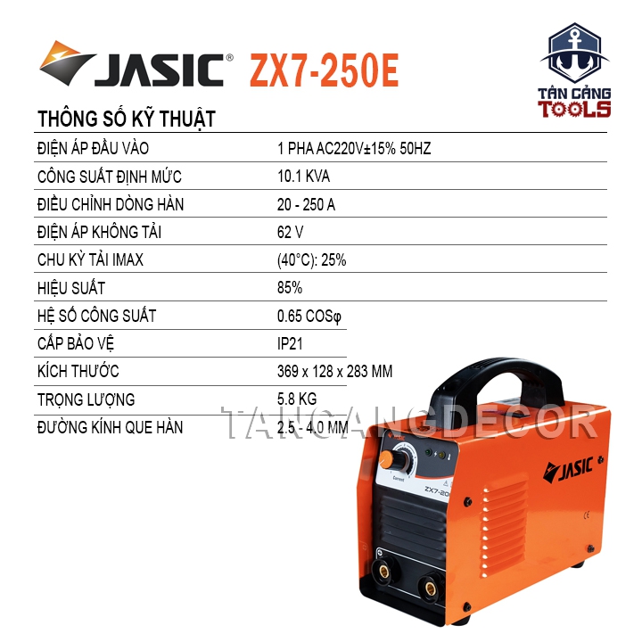 Máy Hàn Que Điện Tử Jasic ZX7-250E - Ảnh 2