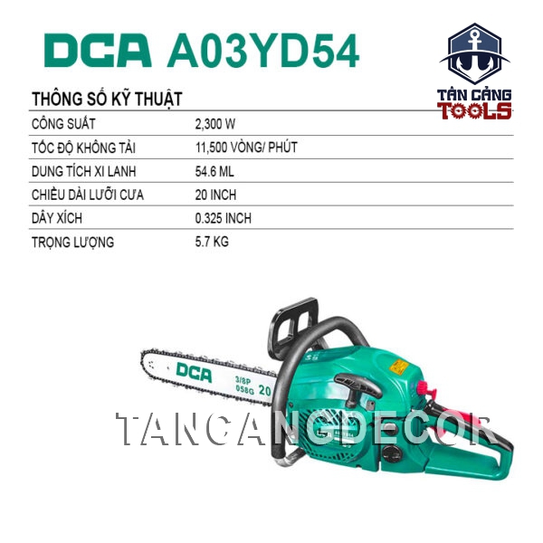 Alternative view of Máy Cưa Xích Dùng Xăng DCA A03YD54