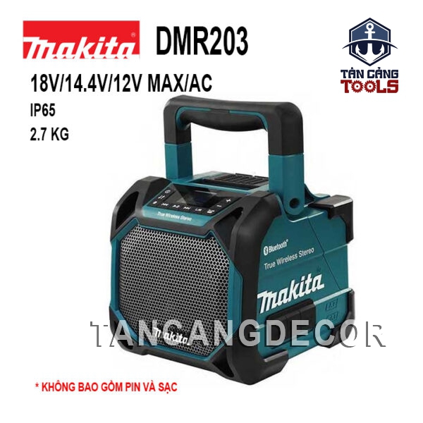 Loa Công Trường Dùng Pin Và Điện Makita DMR203  (18V/14.4V/12V MAX/AC) ( Thân Máy )