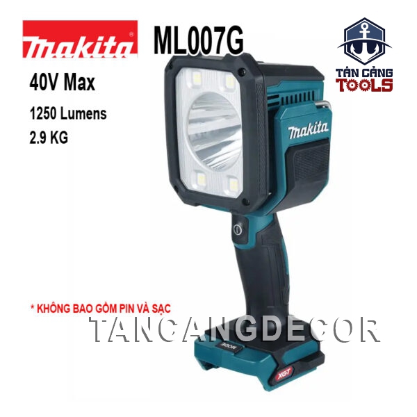 Đèn Led 3 Cấp Độ 1250 Lumen Dùng Pin 40V Makita ML007G ( Thân Máy )