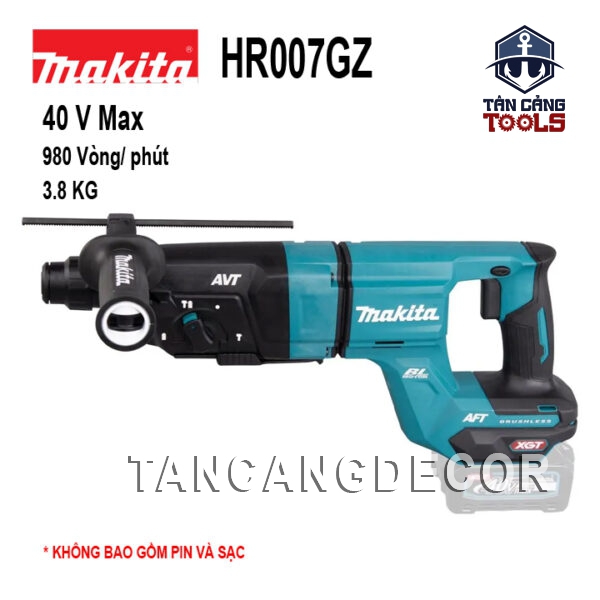 Máy Khoan Bê Tông Dùng Pin 40V Makita HR007GZ ( Thân Máy )