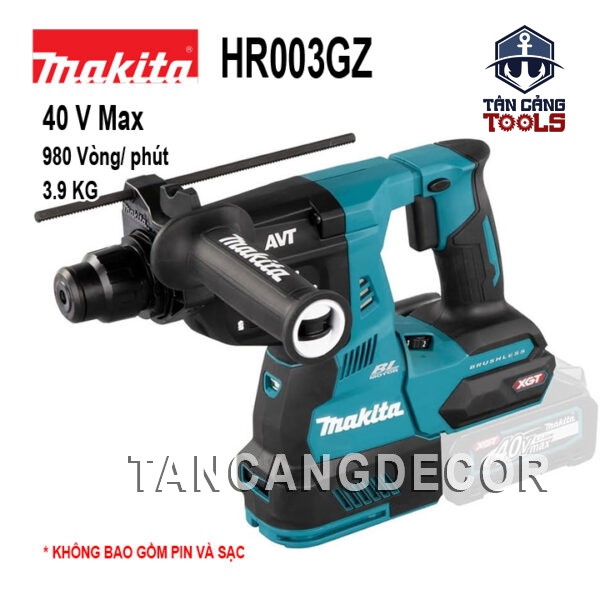 Máy Khoan Bê Tông 3 Chức Năng Dùng Pin 40V Makita HR003GZ ( Thân Máy )