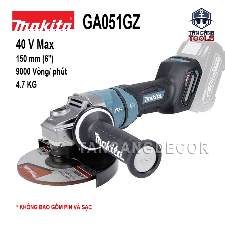 Máy Mài Góc 150 mm Dùng Pin 40V Makita GA051GZ ( Thân Máy )