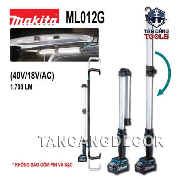 Đèn Pin Soi Gầm, Khoang Máy Dùng Pin 40V Makita ML012G ( Thân Máy )