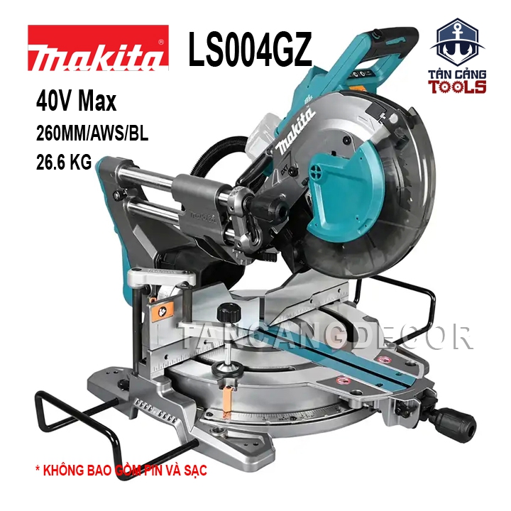 Máy Cưa Cắt Đa Góc Trục Trượt 260 mm Dùng Pin 40V Makita LS004GZ ( Thân Máy )