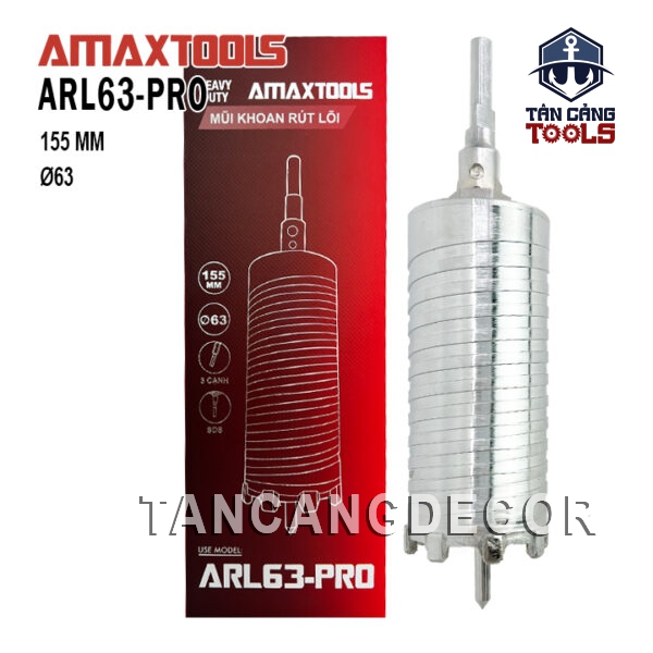 Mũi Khoan Rút Lõi Bê Tông 63 mm Amaxtools ARL63-PRO