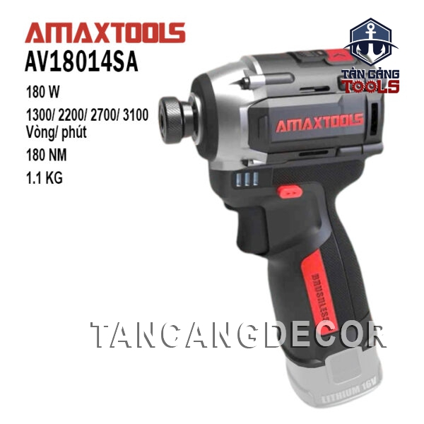 Combo Máy Khoan Vặn Vít Dùng Pin 21V Amaxtools AV18014SA ( Thân Máy, 2 Pin, 1 Sạc Đôi )