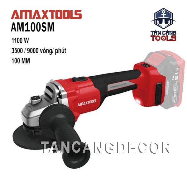Máy Mài Góc 100 mm Dùng Pin 21V Amaxtools AM100SM (Thân Máy)