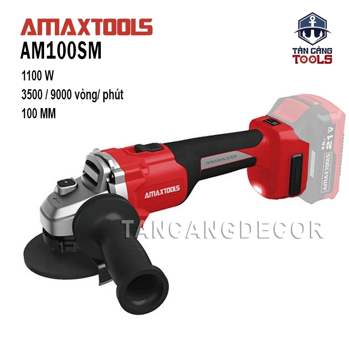 Máy Mài Góc 100 mm Dùng Pin 21V Amaxtools AM100SM (Thân Máy)