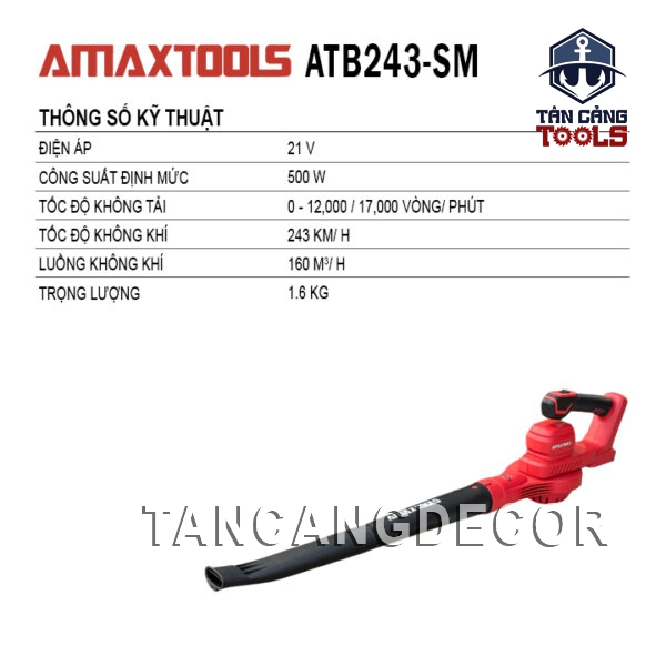 Alternative view of Máy Thổi Dùng Pin 21V Amaxtools ATB243-SM (Thân Máy)