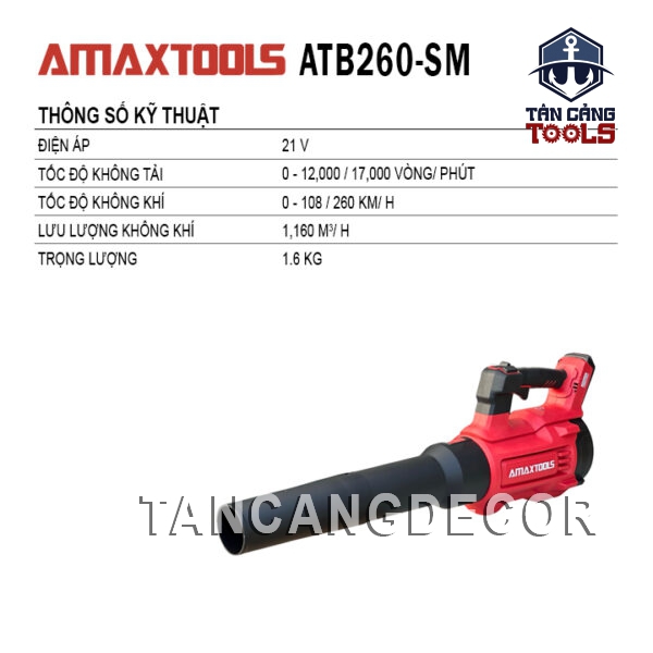 Alternative view of Máy Thổi Dùng Pin 21V Amaxtools ATB260-SM ( Thân Máy )