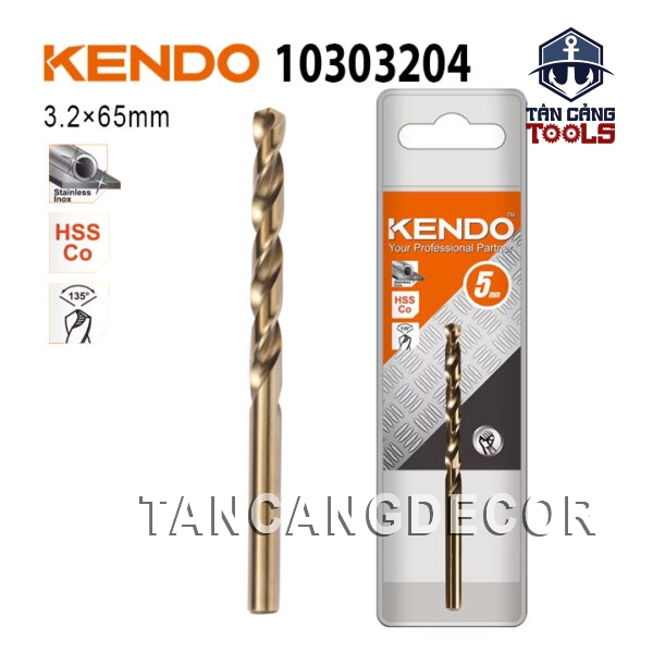 Mũi Khoan Inox Chuôi Tròn Kendo (Nhiều Kích Thước) ( 5% Coban )