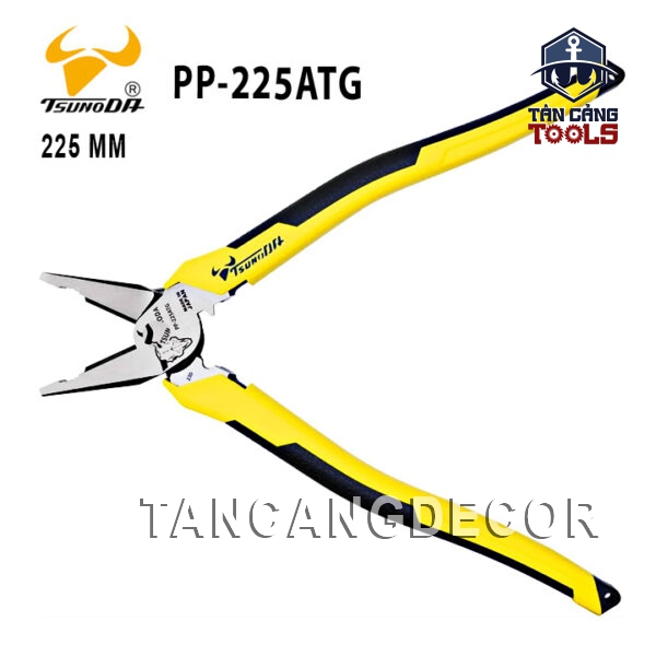 Kìm Đa Năng Có Bấm Cos 225 mm Tsunoda PP-225ATG ( Cán Nhám )