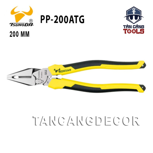 Kìm Đa Năng Có Bấm Cos 200 mm Tsunoda PP-200ATG ( Cán Nhám )
