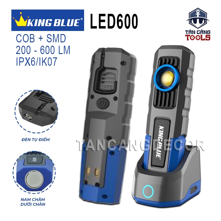 Đèn Pin Chiếu Sáng Sửa Chửa Máy Móc 600 Lumens Kingblue LED600