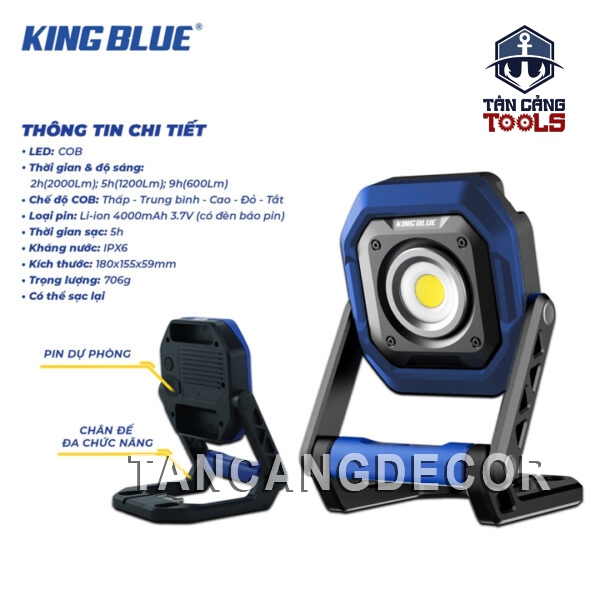 Alternative view of Đèn Pin Chiếu Sáng Cắm Trại 2000 Lumens Kingblue LED2000