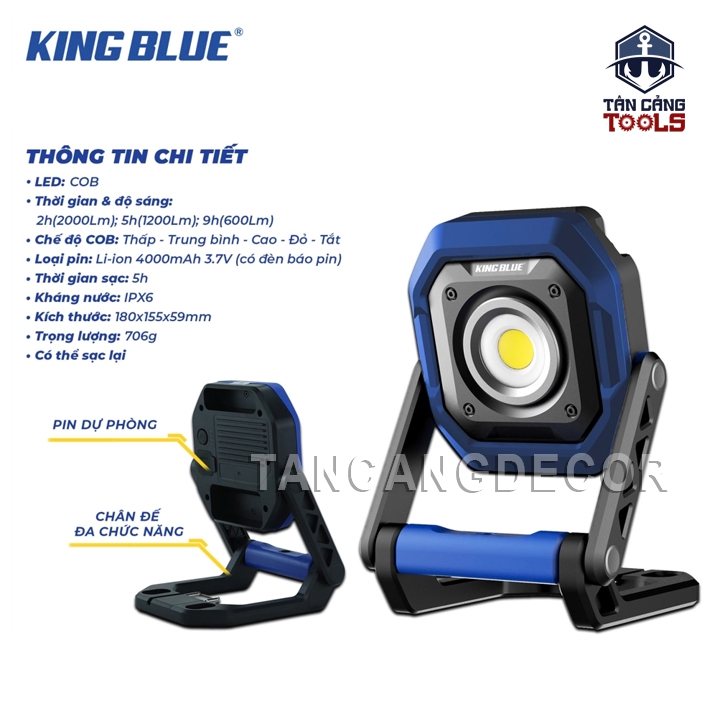 Đèn Pin Chiếu Sáng Cắm Trại 2000 Lumens Kingblue LED2000 - Ảnh 2
