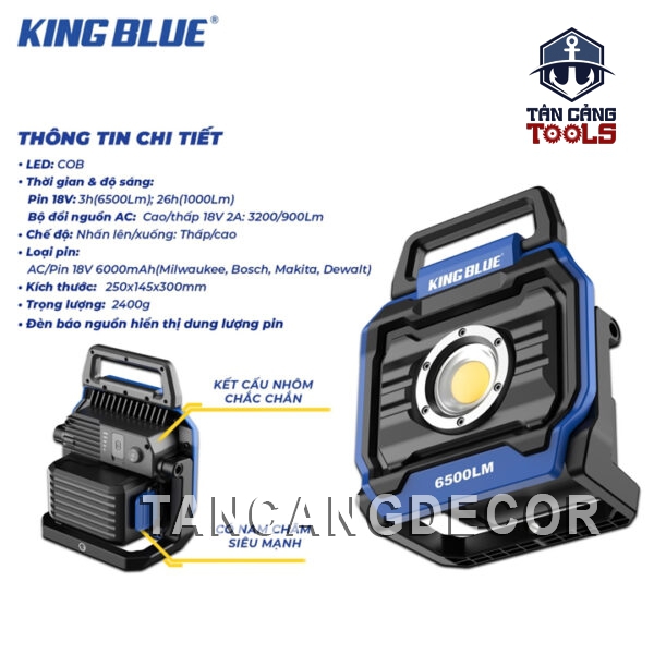 Alternative view of Đèn Pin Chiếu Sáng Công Trình 6500 Lumens Kingblue LED6500