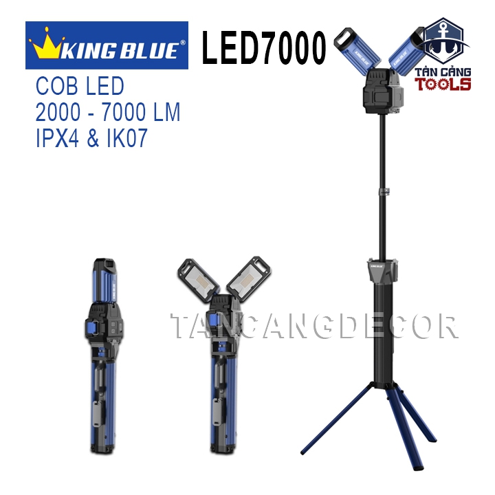 Đèn Pin Chiếu Sáng Công Trình 7000 Lumens Kingblue LED7000