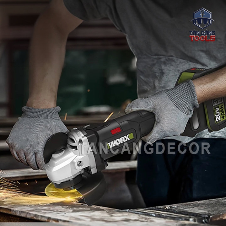 Máy Mài Góc 100 mm Dùng Pin 20V Worx WU806.9 ( Thân Máy ) - Ảnh 4