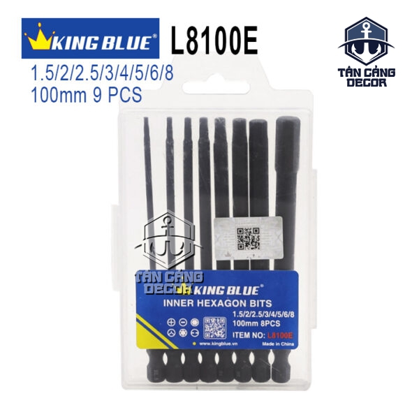 Bộ 8 Mũi Lục Lăng Dài 10 Cm Kingblue L8100E