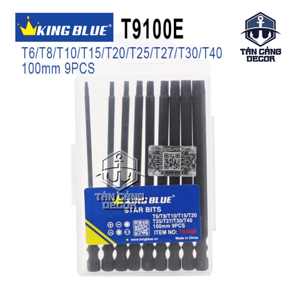Bộ 8 Mũi Đầu Hoa Thị Có Lỗ Dài 10 Cm Kingblue T9100E