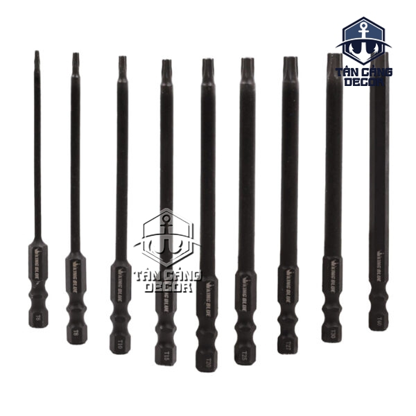 Alternative view of Bộ 8 Mũi Đầu Hoa Thị Có Lỗ Dài 10 Cm Kingblue T9100E
